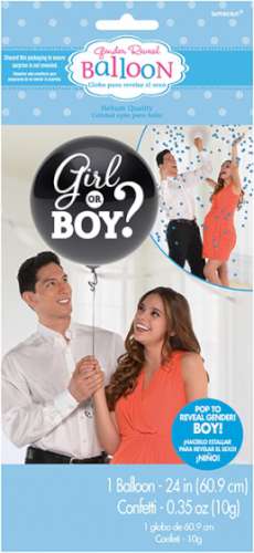 He or She Gender Reveal Balloon - Boy - Click Image to Close